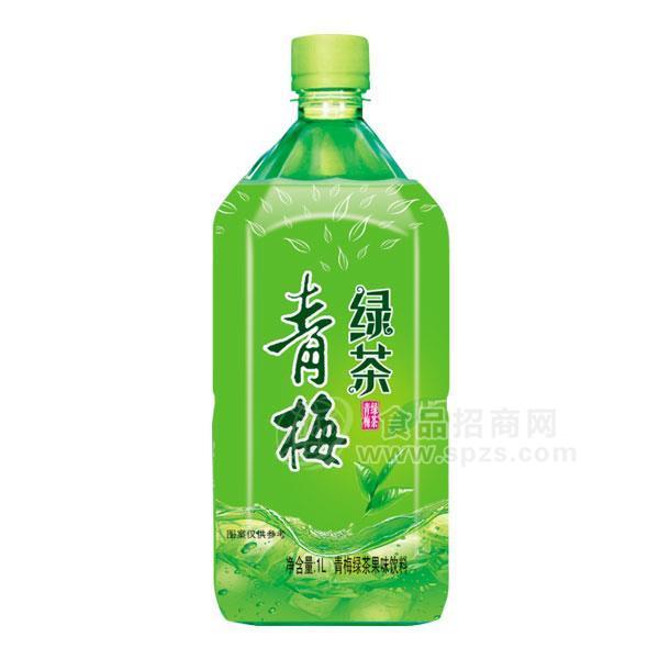 青梅綠茶果味飲料1L