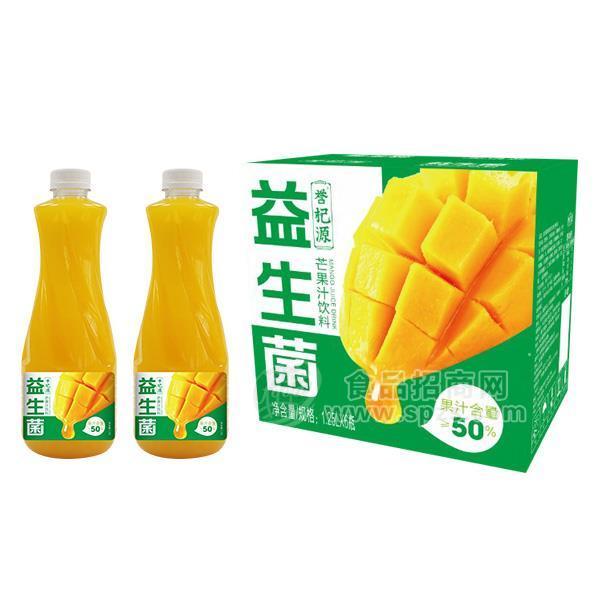 ·誉杞源益生菌芒果汁 果汁饮料1.25LX6瓶 