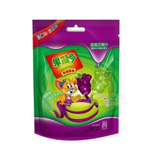 果凝多 果凝果卷 果汁果卷 紫晶葡萄味 凝胶糖果招商90g