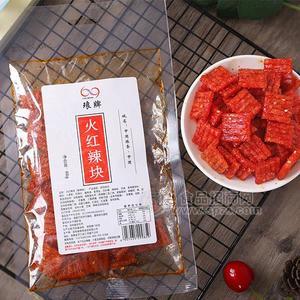 瑯牌火紅辣塊大刀肉辣條休閑零食休閑食品實(shí)物圖招商125g