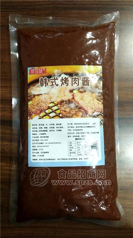 欣致味 韓式烤肉醬 1000g*12袋 整箱