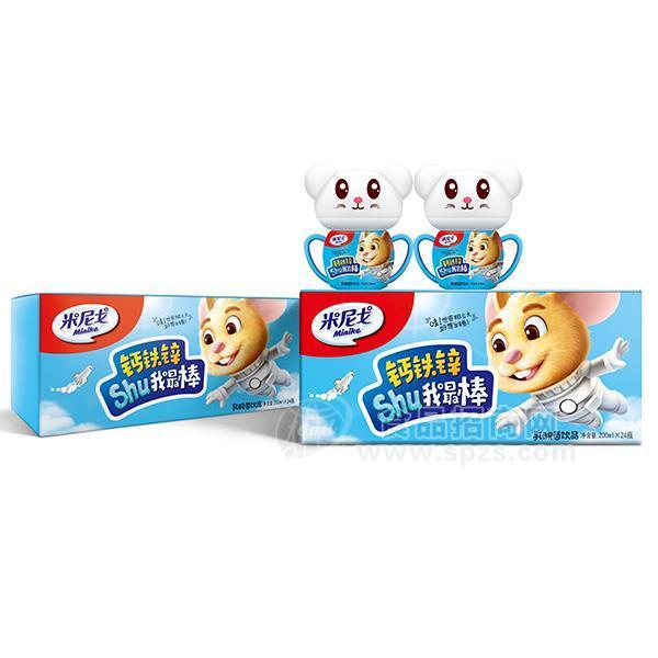 米尼戈钙铁锌 儿童饮料乳酸菌饮品200mlx24瓶