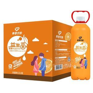 青春益族 益生菌发酵香橙汁饮料 果汁饮料 1.25LX6瓶
