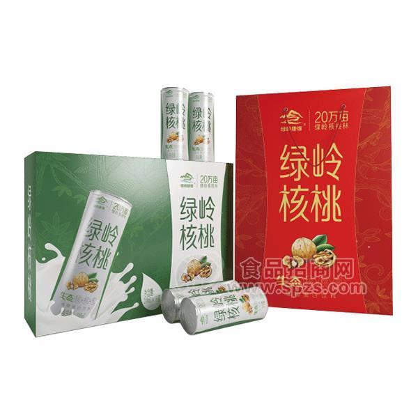 綠嶺康維 生態(tài)核桃乳 植物蛋白飲料招商240mlx15罐