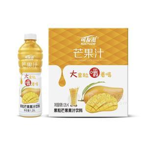 可友滋 果粒芒果汁 果汁飲料整箱招商新品上市1.25Lx6瓶