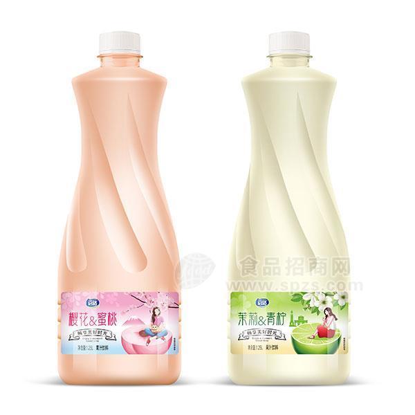 ·启活 茉莉青柠 樱花蜜桃 果汁饮料 1.25L 