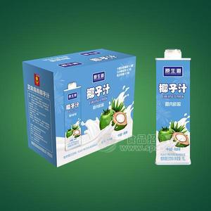 原生道 椰子汁 椰肉鲜榨 植物蛋白饮料 蓝色大方盒 1L×6盒