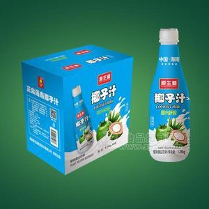 原生道 椰肉鲜榨 椰子汁饮料 植物蛋白饮料招商 大瓶椰汁饮料1.25kgx6瓶