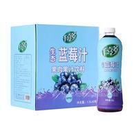 千喜多 生态蓝莓汁 蓝莓味滋养型果肉果汁饮料新品招商整箱装1.5Lx6瓶