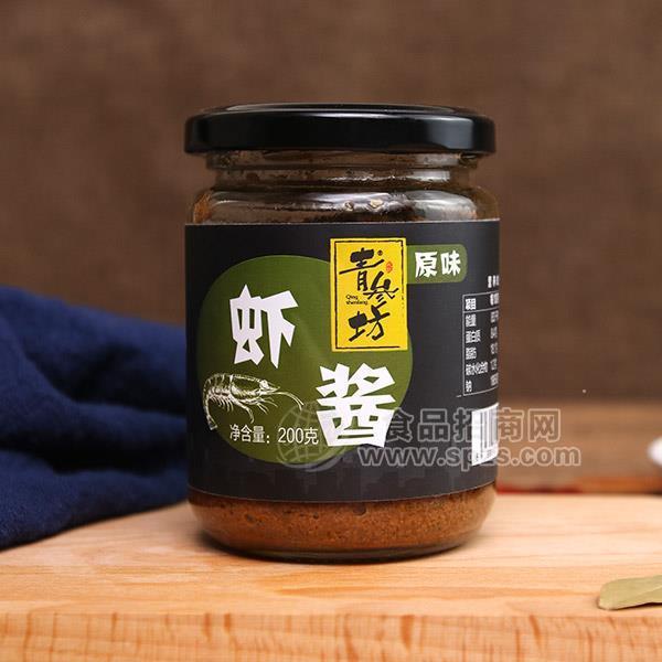 原味虾酱 青参坊海鲜酱 调味品新品招商厂家直销200g