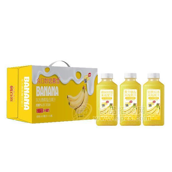众口妙思慕雪 东方香蕉复合果汁饮料400mlx15瓶