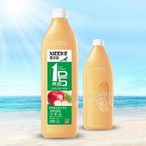 喜多客 苹果复合果汁饮料 苹果酸奶饮料招商1.25L