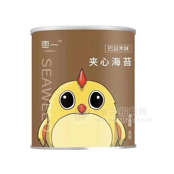 巴旦木味夾心海苔  棗一罐裝海苔 休閑食品新品招商40g