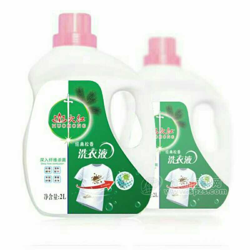 火红 洗衣液 经典松香 2L