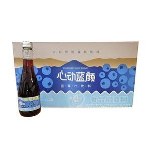 林源春 心動藍顏 藍莓汁飲料 玻璃瓶藍莓汁 果汁飲料新品招商