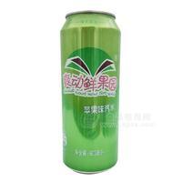 綠太飲品 爽動(dòng)鮮果園 蘋果味汽水 碳酸飲料 500ml