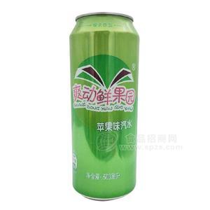 綠太飲品 爽動(dòng)鮮果園 蘋果味汽水 碳酸飲料 500ml