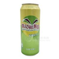 綠太飲品 爽動鮮果園 檸檬味汽水 碳酸飲料 500ml