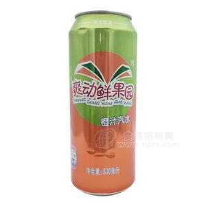 绿太饮品 爽动鲜果园 橙汁汽水 碳酸饮料 500ml