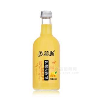 歐慕斯 芒果桃汁飲品 330g瓶裝 蜂蜜乳酸菌