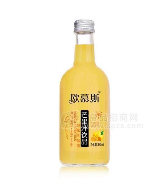 歐慕斯 芒果桃汁飲品 330g瓶裝 蜂蜜乳酸菌