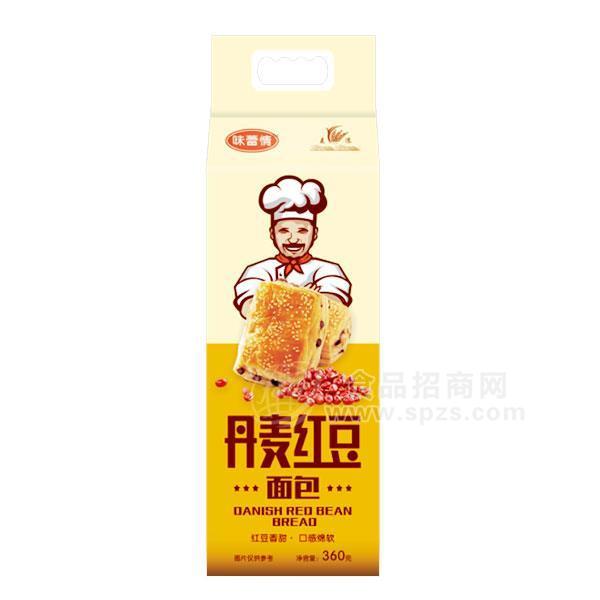 ·味蕾情丹麦红豆面包 烘焙食品360g 