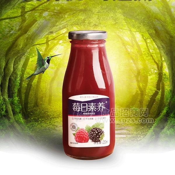 莓日素养 树莓果肉饮品 树莓果肉饮料 玻璃瓶果汁饮料新品招商250ml