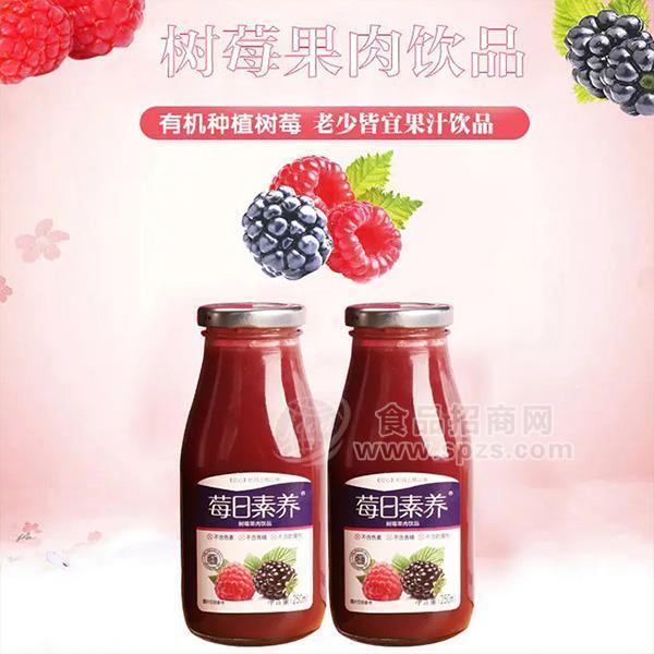 莓日素养树莓果肉饮品 树莓果肉饮料 玻璃瓶果汁饮料新品招商250ml