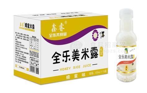 全樂(lè)美米露飲品蜂蜜味430mlx15瓶