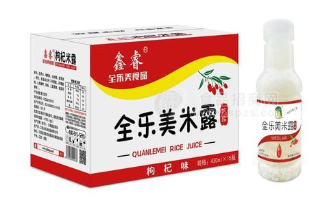 全樂(lè)美米露飲品枸杞味430mlx15瓶