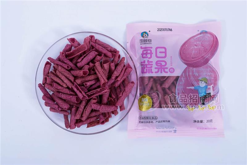 歪脖狗  20g每小袋  紫薯卷 休闲膨化