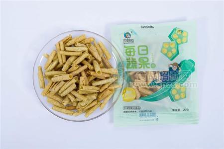 歪脖狗  每日蔬果脆 20g每小袋  秋葵味卷 休閑膨化