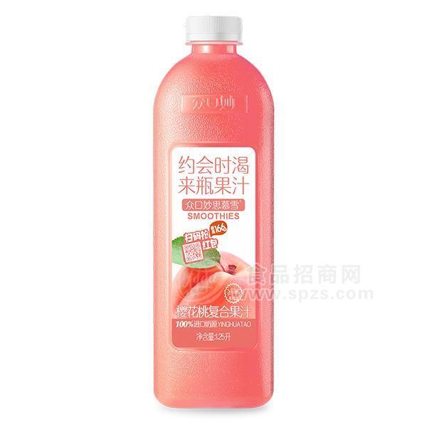 众口妙思慕雪 蜜桃复合果汁饮料1.25L