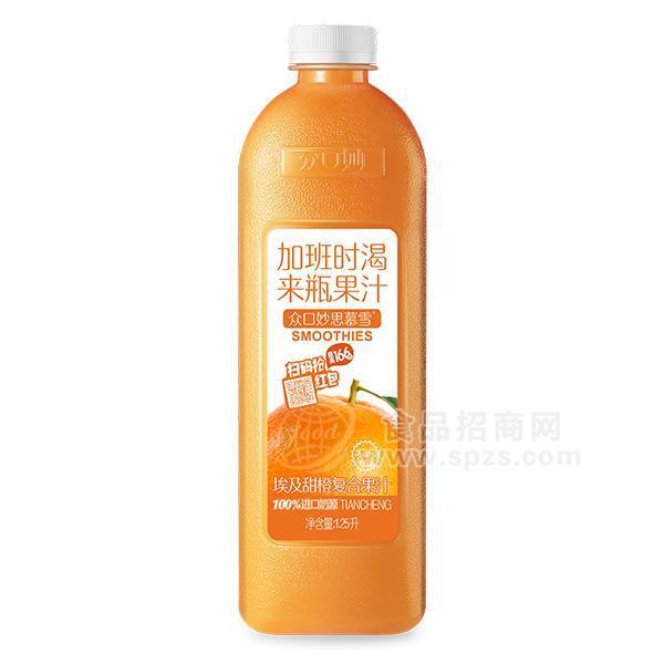 众口妙思慕雪 甜橙复合果汁饮料1.25L