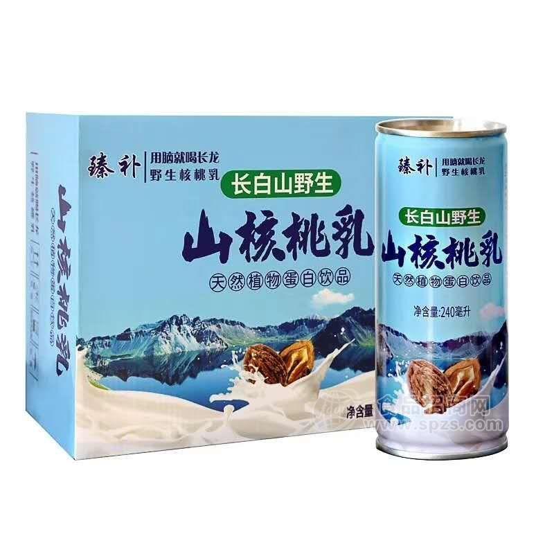 臻補 長白山野生山核桃乳飲料 天然植物蛋白飲品 240ml 禮盒 飲料 (1)