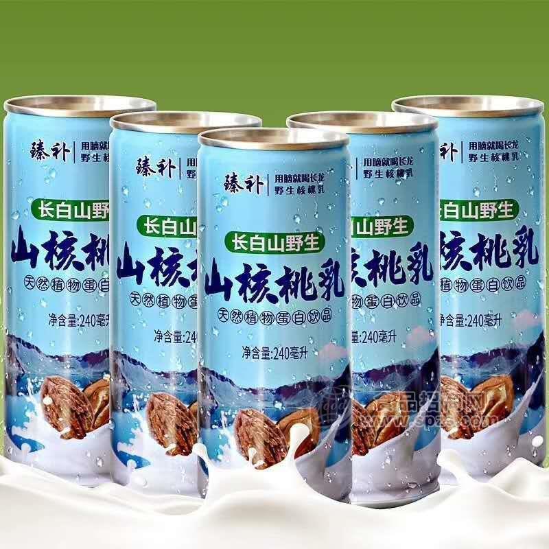 臻補 長白山野生山核桃乳飲料 天然植物蛋白飲品 240ml 禮盒 飲料 (2)