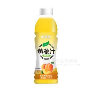 優(yōu)果樹(shù)黃桃汁 果粒黃桃汁飲品450ml