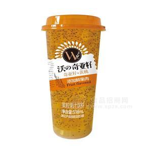 沃奇亞籽＋黃桃 果粒果肉果汁 杯裝果汁 新品上市538ml