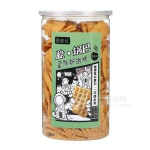 豫德元脆鍋巴燒烤味瓶裝實(shí)惠休閑食品招商鍋巴代理校園小零食240g