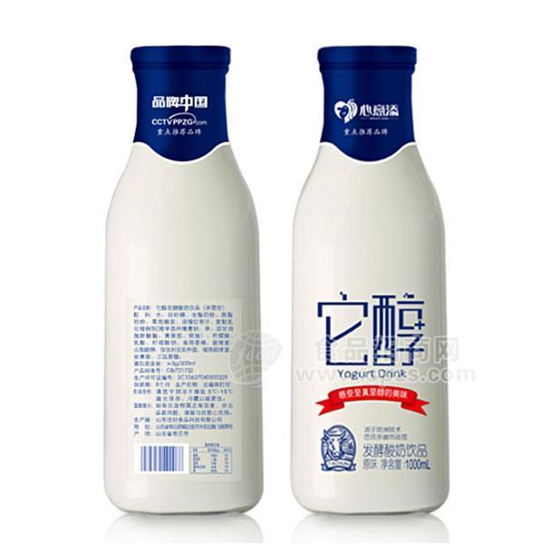 ·心意添 它醇 发酵酸奶饮品 酸奶招商 酸奶代理1L 