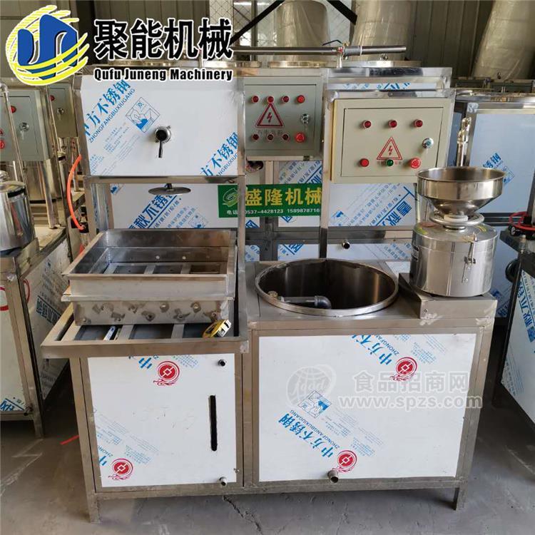 全自動化豆腐機生產(chǎn)視頻 自動壓榨成型豆腐機