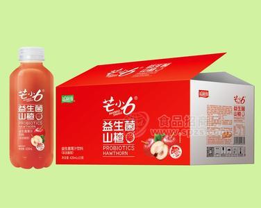 芒小六益生菌果汁山楂味420ml*15瓶招商