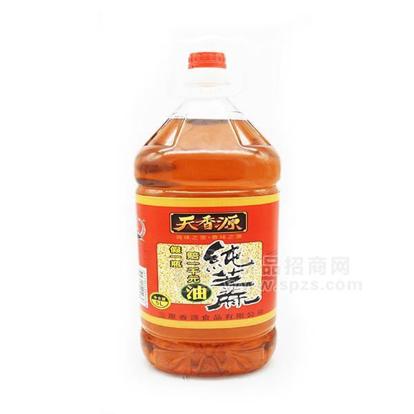 ·天香源纯芝麻油 调味品5L 