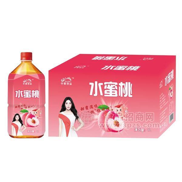 中奥饮品 水蜜桃味果味饮料 1L
