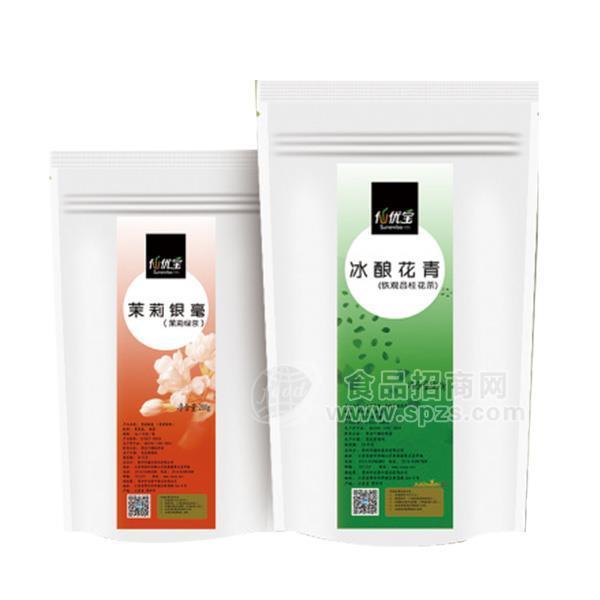 ·仙优宝冰酿花青 茉莉银豪奶茶饮料 
