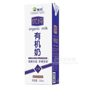 新农 有机奶 纯牛奶优纯外内盒 招商200ml