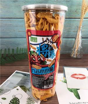 旭紫源桶裝休閑膨化食品 將爆九谷小小脆 香辣味