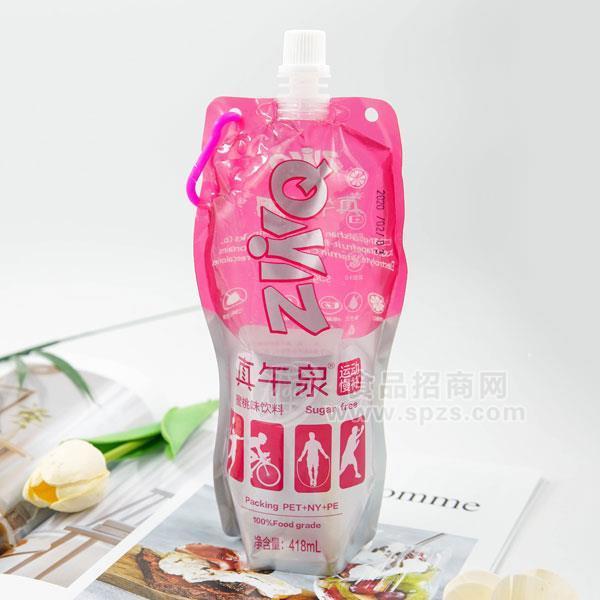 真午泉袋裝蜜桃味運(yùn)動功能性果味飲料廠家直銷招商418ml