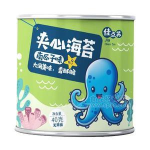 佳點(diǎn)蘇 罐裝夾心海苔 南瓜子味夾心海苔招商  休閑食品代理40g