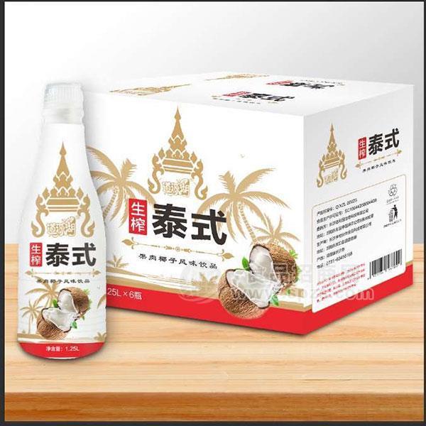 ·道源湖 泰式生榨 果肉椰子风味饮品 1.5Lx6瓶 果肉椰子饮料 